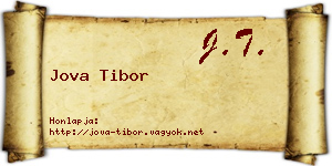 Jova Tibor névjegykártya